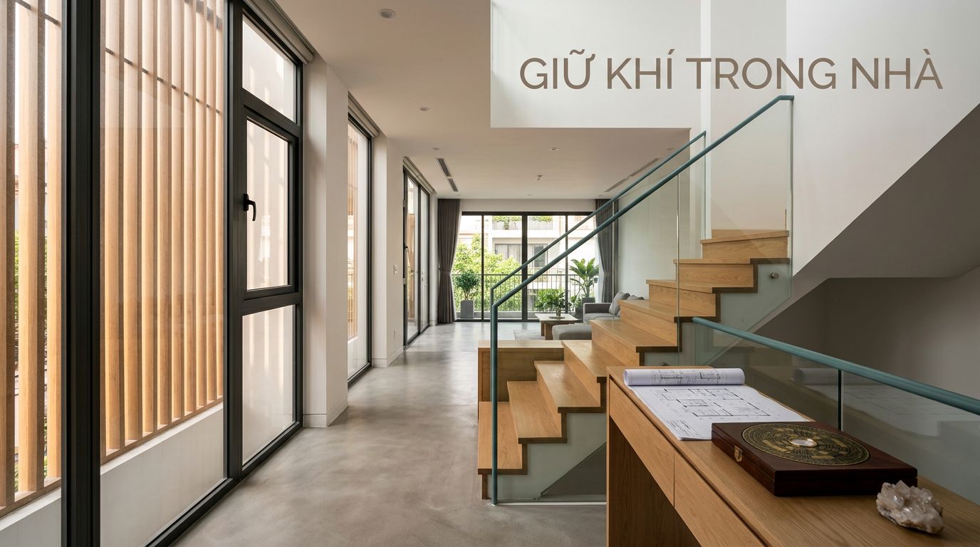 Cách bố trí cầu thang để giữ khí trong nhà