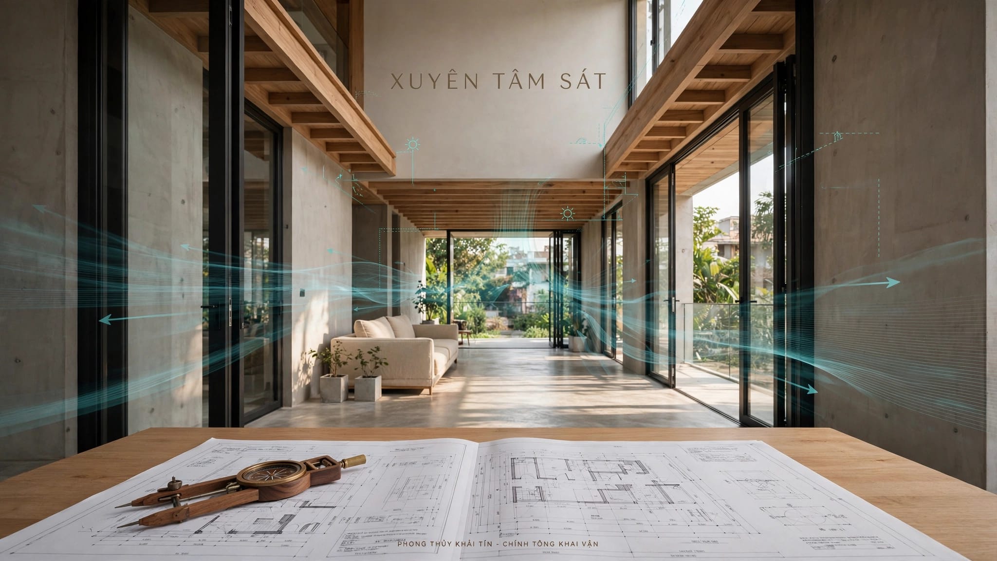 Phong thủy nhà ống và cách xử lý xuyên tâm sát