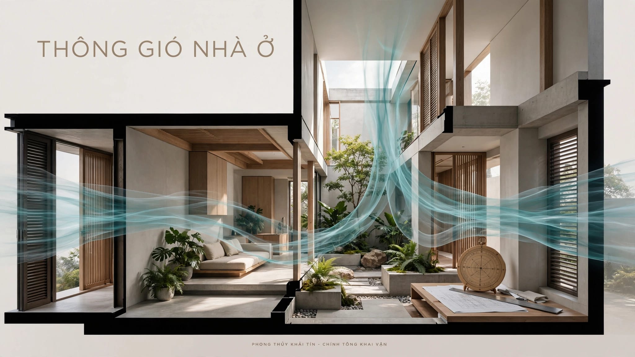 Thông gió nhà ở và cách phân bố khí không bị quẩn